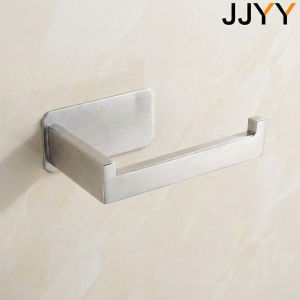 High Quality 304 Stainless Steel Wall Mounted Toilet Paper Holder No Drill Bathroom Tissue Roll Dispenser Home Storage