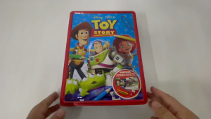 Disney Pixar Toy Story Tin of Wonder Gift Set with 4 Colour Pencils Eraser Sharpener & 2 Colouring Book & Poster for Kids