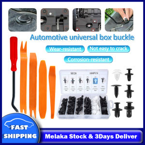 6 Sizes 100pcs Car Clip Trim Fastener Clip Mixed Rivet Bumper Clips Car Door Trim Panel Retainer Fastener Kit With Screwdriver Klip Kereta