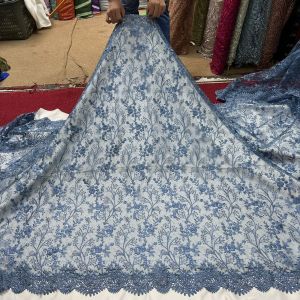 Murah! Tulle spenggel bordir pinggir Prada/Bahan kebaya full payet