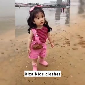 เอี้ยมชมพู เสื้อผ้าเด็กผู้หญิง เซต2ชิ้น เสื้อกล้าม ผู้สร้าง: Riza kids 🎈พร้อมส่งจากไทย🎈