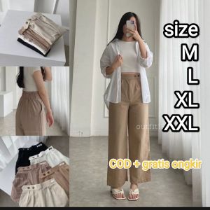 Celana Kulot Linen Double Kancing {REA LPICT} Celana Kulot Linen Model Terbaru