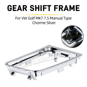 For VW Golf 7 7.5 Golf R Manual Left Driving Position For LHD Chrome ABS Gear Shift Knob Lever Frame Bracket Circle Shift Knob