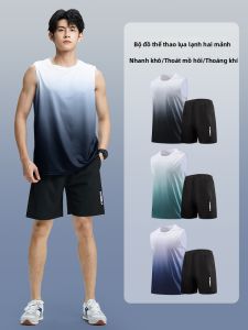 BURUITE | Bộ Đồ Thể Thao Nam Mùa Hè Chất Liệu Lụa Băng Khô Nhanh