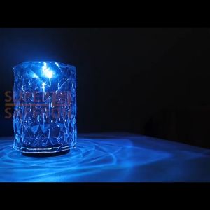 Lampu Meja Crystal RGB Rose 16 Warna Touch Sensor Remote Control Table Lamp Kristal Kamar Tidur Aesthetic