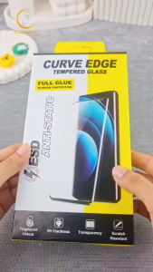 Pelindung Layar Tempered Glass Clear Full Glue Lem List Hitam Cover ESD Anti Gores Kaca Khusus Layar Lengkung Curved Kompatibel Untuk Vivo V60 5G Huawei Pura 80 Pro Ultra Tecno Spark 40 Pro Plus + Itel S26 Ultra Infinix Hot 60 Pro Plus