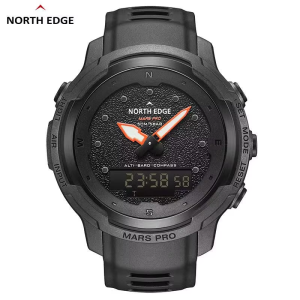 Đồng Hồ Thể Thao Nam NORTH EDGE MARS-PRO 50M Chống Nước Hiển Thị Kỹ Thuật Số Và Analog Vỏ Sợi Carbon Dây Đeo Cao Su Đồng Hồ Đeo Tay Thạch Anh Ngoài Trời