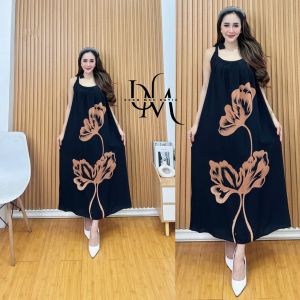 Dress Chibi 3/4 Jumbo LD 120 Motif Bunga Terbaru Kekinian - Daster Viral Tiktok Terbaru - By Batik Udan Mas