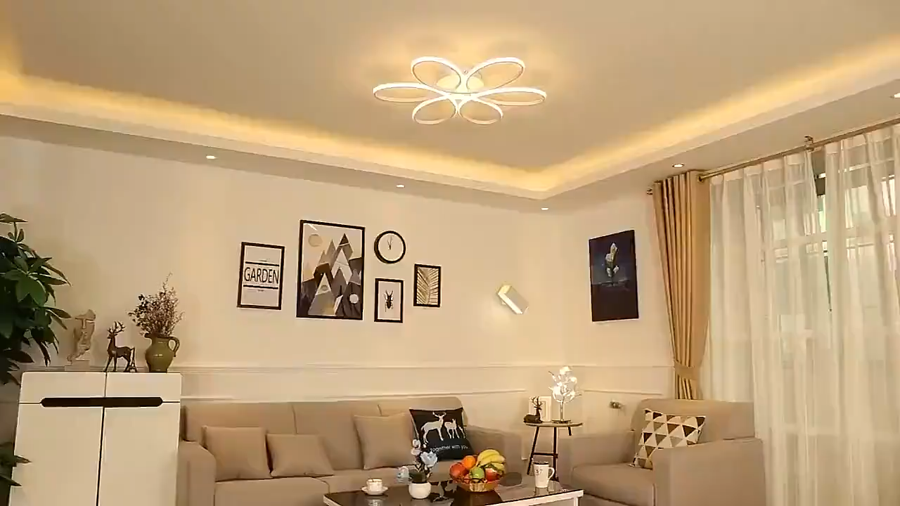 Gecree Nordic LED Chandelier Tri Color Ceiling Light Aisle Lamp for Living Room Corridor Ceiling Lights