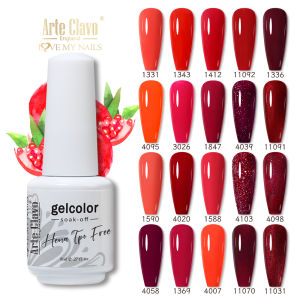 Arte Clavo 8ml Gel Nail Polish Long Lasting Gel Lacquer Red Colors Gel Polish Nail Art Decoration Nail Art Paint Design Top Coat