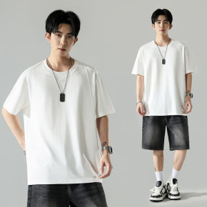 Wood soon | Retro Patchwork Letter 3D T-Shirt Casual Loose Fit Pure Color