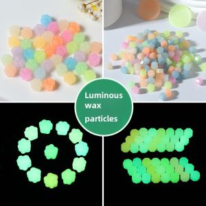 Luminous Fluorescent Wax Beads Cat Claw Stamp Childrens Fire Seal Mixed Batch Night Glow Wax Beads Stationery Cultural Goods