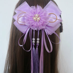 Princess Style Childrens Hair Accessories Butterfly Knot Headwear Lace Mesh Hair Clips Girls Hair Decorations Vintage Style