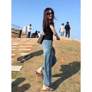 Elegant Versatile Leisure Age-Reducing Straight Jeans