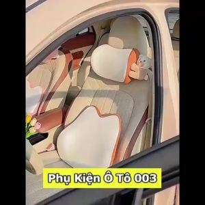 Bộ tựa lưng gối đầu ô tô xe hơi cao su non MẪU MỚI hỗ trợ lưng và cổ hình dáng dễ thương