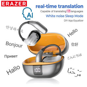 erazer | ERAZER XT66PRO Bluetooth Earphones ASMR Headsets DIY APP AI Translator Earbuds Wireless Headphones 13 Hours long life Display