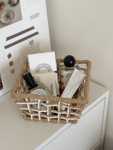 Wicker-style Storage Basket Plastic Weaving