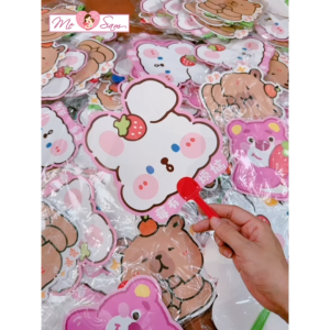 (Siêu rẻ) SET 10 Quạt cầm tay hình động vật cute quạt tự tháo lắp quà tặng cho bé Thế Vinh Store