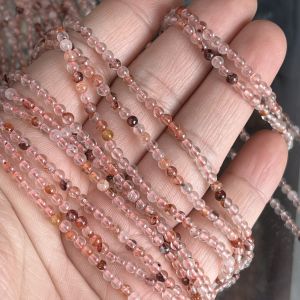 Natural High Quality Red Crystal round Loose Beads Semi-Finished DIY Handmade Beading Spacer Beads Fashion Jewelry Accessories