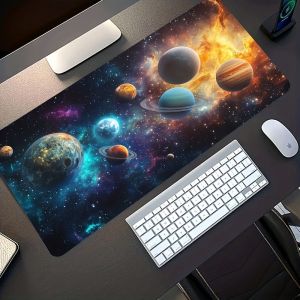VIKAMA XXL Miếng Lót Chuột Chơi Game Galaxy Tinh Vân Họa Tiết Chống Trơn Trượt Lớn Để Bàn Cho Game Thủ Máy Tính Để Bàn Trang Trí Cao Su Chống Trơn Trượt Dệt May