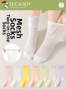 TUCANO | Breathable Lace Trim Girls Socks