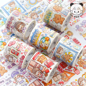 ChaoYu TiraDoAbu Cartoon Character Tape Whole Roll Separated Cute Stickers Girls Scrapbooking Adhesive Paper Tape