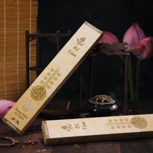 Hương nhang trầm Bồ đề tâm 68 nén dài 36cm cháy 55 phút hương trầm cổ truyền tự nhiên không hóa chất hộp giấy