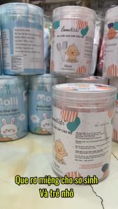 Que rơ lưỡi cho bé sơ sinh Emma kids và Molli hộp 30 que - Gạc rơ lưỡi cho bé - Que rơ miệng cho trẻ em