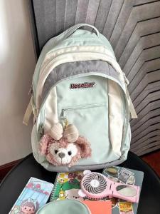 Túi Đeo Vai Dung Tích Lớn Phong Cách Mới 2025 Túi Xách Học Sinh Tươi Mát Màu Xanh Lá Cây Bạc Hà Túi Đeo Vai Máy Tính Xách Tay Thường Ngày