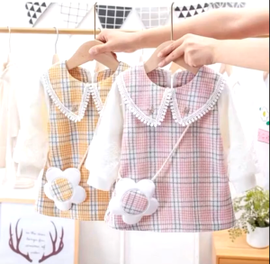Dreas Dengan Tas Cantik Bahan Import Dreas Anak Perempuan Usia 1-4 Tahun