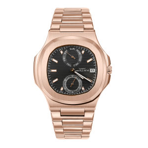 NAVIFLZ NFVZ 2025 New Classic Rose Gold Blue Mens Watches Luxury Quartz Watch For Men Stainless Steel Sapphire WristWatch