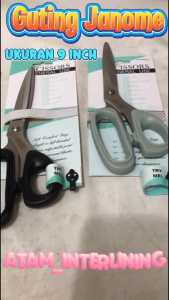 Gunting Jahit Janome 9 Inch – Gunting Stainless Tajam Anti Karat untuk Kain Kertas Karton Dll