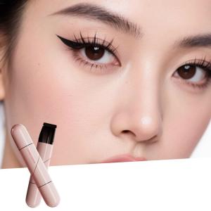 ปากกาอายไลเนอร์แบบแสตมป์ หัวคู่ หมุนได้ ติดขอบตาได้อย่างแม่นยำ ติดทนนาน กันน้ำ แห้งเร็ว