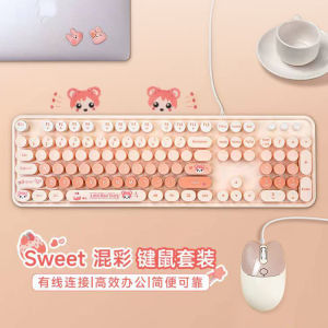 Wireless Keyboard Mouse Set MOFii HelloBear Brand Cute Cartoon Design for Office Home Use Suitable for Laptops And Desktops