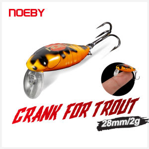 Noeby 28mm Lipless Crankbaits 2g Nổi Côn Trùng Minnow Mồi Câu Cá Wobblers Nhân Tạo Mồi Cho Pike Cá Hồi Câu Cá Hồ