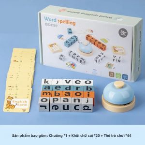 Trò Chơi Từ Bằng Gỗ Giáo Dục - Thử Thách Nhận Thức Bộ Nhớ Đồ Chơi Từ Tiếng Anh Dành Cho Trẻ Em Học Tập Sớm 3-6 Tuổi