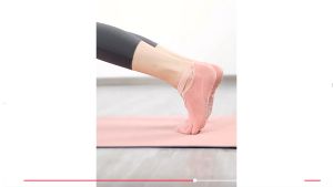 Anti-Skid Yoga Socks Indoor Workout Gym Combed Cotton Ballet Style Toe Socks