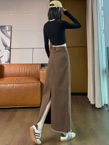 กระโปรงยีนส์ทรงเอเอวสูง กระโปรงสั้นผู้หญิง ฤดูร้อน 2025 กระโปรงทรงเอยาวถึงเข่า กระโปรงสั้นทรงเอ 8 ฟุต ทรงบาง กระโปรงสั้นทรงเอ