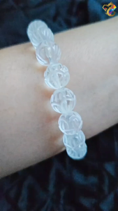 Collection Grade Clear Quartz Lotus Bracelet