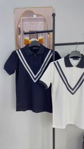 Áo Polo nam nữ tay ngắn vải cotton thoáng mát phối viên chữ V cực đẹp hàng mới Menswear Áo