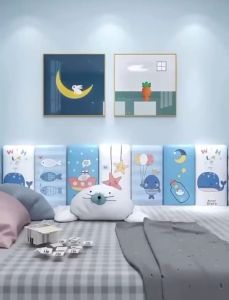 Anti-Collision Soft Bag Self-Adhesive Tatami Wall Fence Children's Room Bedroom Wall Sticker Baby Bedside Backrest Wall Pad Sticker