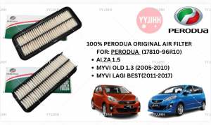 100% PERODUA ORIGINAL AIR FILTER ALZA 1.5 MYVI OLD 1.3 (2005-2010) MYVI LAGI BEST(2011-2017)