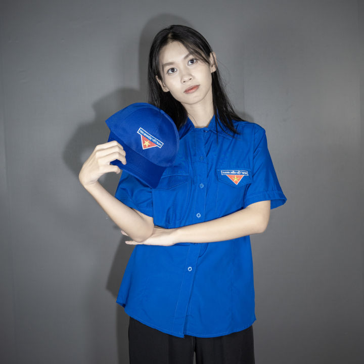 Áo đoàn thanh niên Việt Nam hàng tiêu chuẩn chất vải kate và lụa cao ...