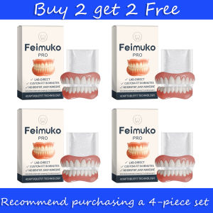 Feimuko Dentures Set Natural Upper Lower Braces Silicone Denture Set Men Women Instant Confident Fake Tooth Oral Hygiene Care