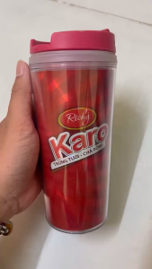 Bình nước nhựa 2 lớp logo Karo