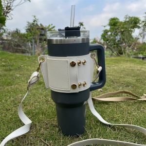 FISHIN COFFEE Stanley Tumbler Cover Stanley Ice Cup Protective Cover Outdoor Adjustable Slant Hanging Cup Cover K252