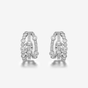 HEFANG Jewelry | Three-layer Sugar-shaped Luxury Stacking Earrings