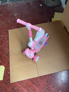 SK-M392 Scooter Anak 3 Roda Bisa Dilipat Skuter Dino Lucu Outdoor Portabel / Mainan Scooter Anak