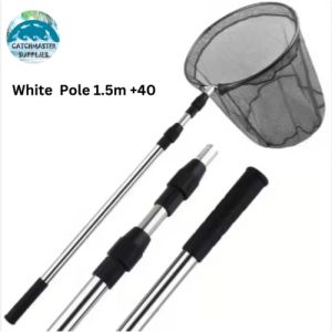 Stainless Steel Telescopic Folding Fishing Net - Portable and Durable Fishing Gear for Easy Catching