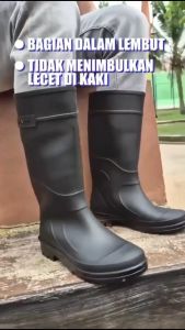 Sepatu Boot Karet Anti Slip / Sepatu Proyek / Sepatu Kebun / Sepatu Banjir Tahan Air